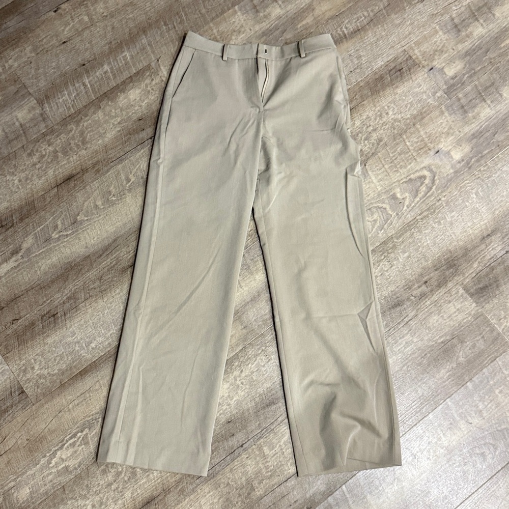 Wrinkle Free Basic Straight Slacks - Beige Never … - image 4